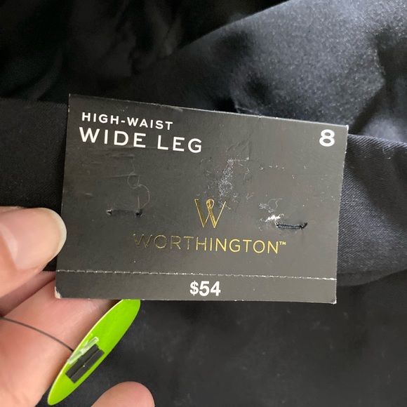 NWT Worthington Black High Waisted Wide Leg Pant - Picture 9 of 10
